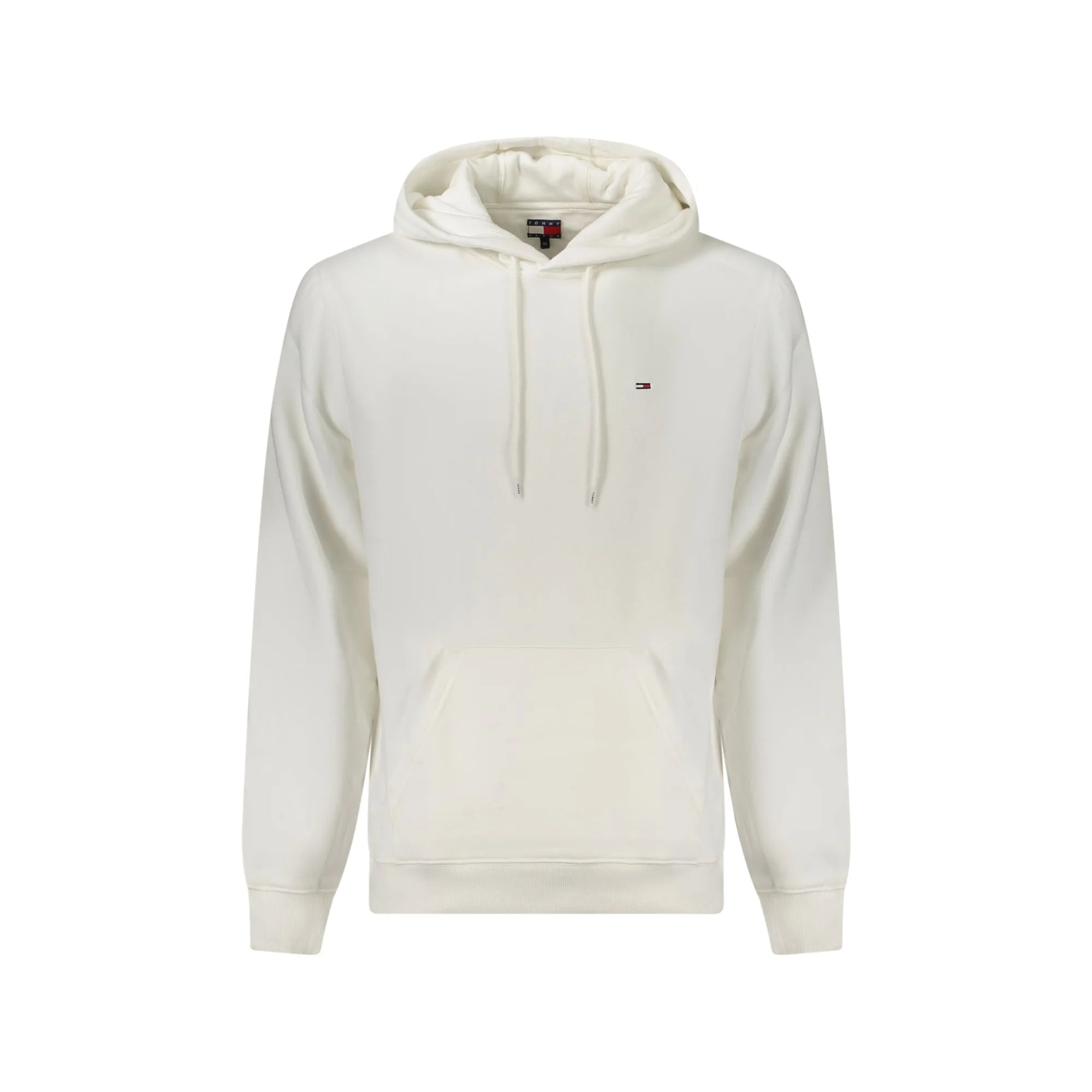Tommy Hilfiger Felpa Uomo Bianca Cappuccio Felpata Ricamo Logo Felpe Bianco - foto prodotto